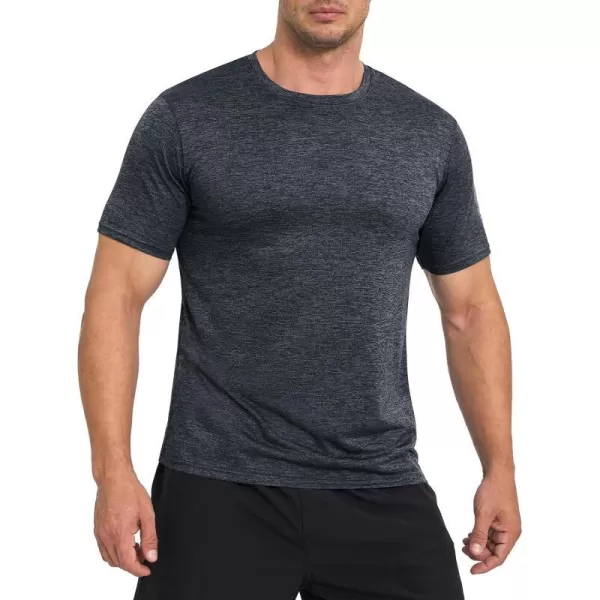 MAGNIVIT Mens Short Sleeve TShirt Quick Dry Sun Protection Shirts Lightweight Breathable Athletic Workout TeeBlack