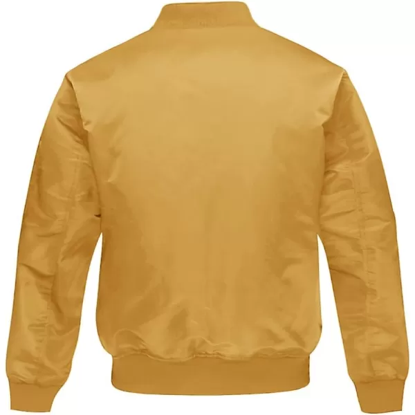 MAGNIVIT Mens Bomber Jacket Casual Fall Winter Military Jacket and Coats OutwearYellow