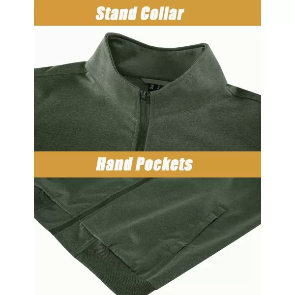 MAGNIVIT Mens Tracksuit 2 Piece Athletic Full Zip Jogging Running Suits SetArmy Green