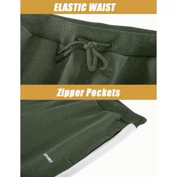 MAGNIVIT Mens Tracksuit 2 Piece Athletic Full Zip Jogging Running Suits SetArmy Green