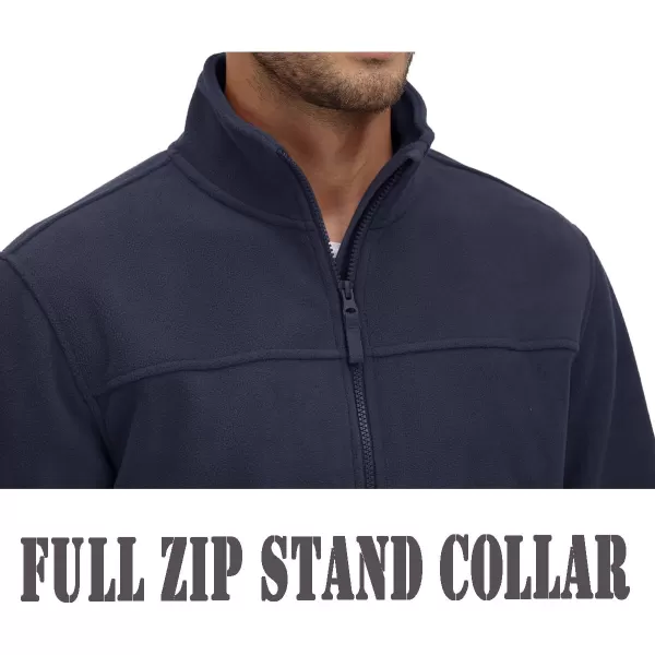 MAGNIVIT Mens Full Zip Up Jacket without Hood Tactical Jacket Windproof Light Slim Fit Causual Coat Hiking GolfNavy Blue