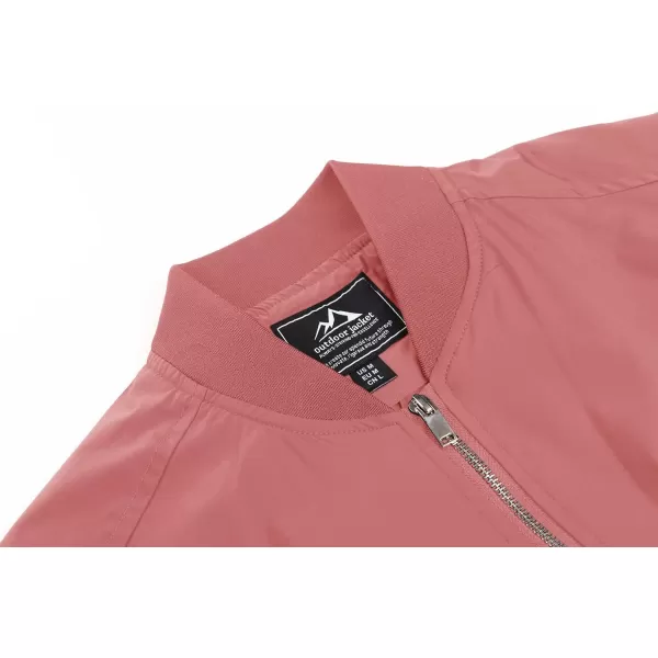 MAGNIVIT Mens Lightweight Bomber Jacket Windbreaker Softshell Varsity Jacket CoatPink