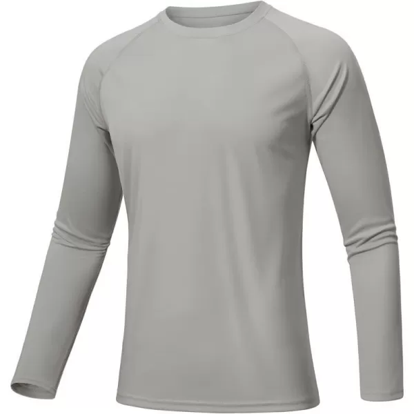 MAGNIVIT Mens Long Sleeve Sun Protection Shirts UPF 50 Rash Guard Shirt Running Swimming Hiking TShirt Quick DryGrey