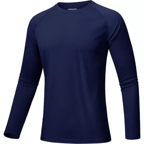 MAGNIVIT Mens Long Sleeve Sun Protection Shirts UPF 50 Rash Guard Shirt Running Swimming Hiking TShirt Quick DryNavy Blue