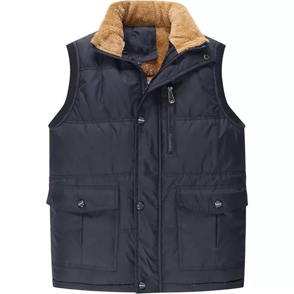 MAGNIVIT Mens Fleece Lined Vest Winter Warm Thicken Gilet Jackets for Travel FishingGrey