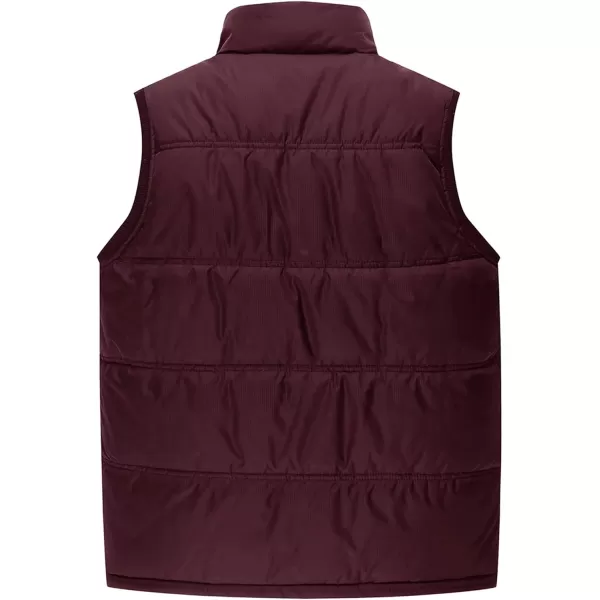 MAGNIVIT Mens Fleece Lined Vest Winter Warm Thicken Gilet Jackets for Travel FishingWine Red