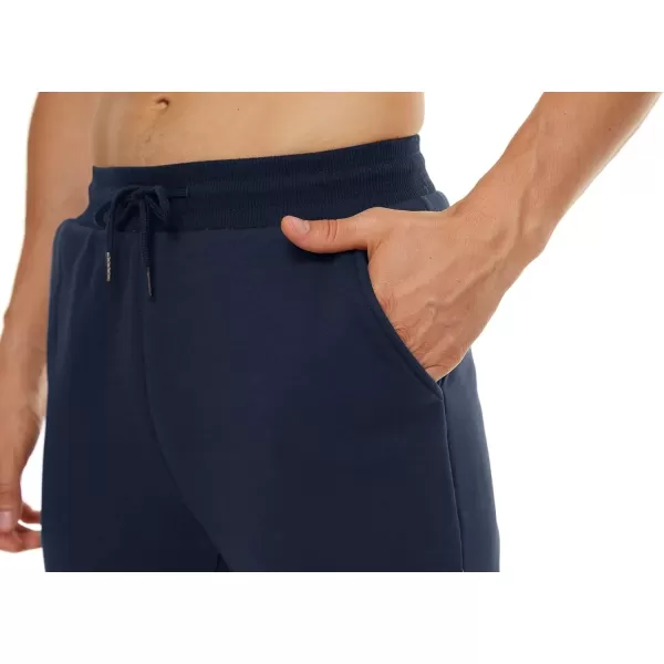 MAGNIVIT Mens Winter Sherpa Lined Jogger Pants Warm Thicken Active Running SweatpantsNavy Blue