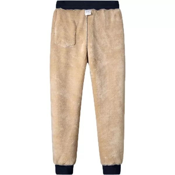 MAGNIVIT Mens Winter Sherpa Lined Jogger Pants Warm Thicken Active Running SweatpantsNavy Blue