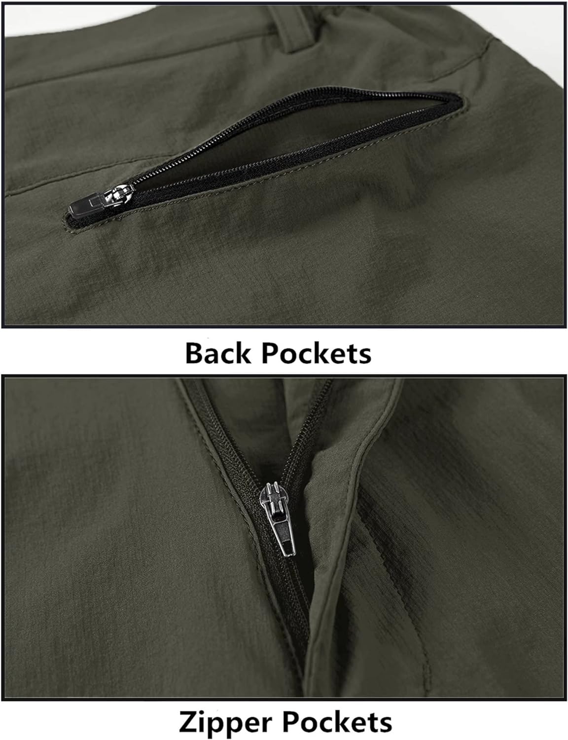 MAGNIVIT Mens Cargo Shorts Hiking Shorts Above Knee Shorts Quick Dry Work Shorts with MultiPocketsArmy Green
