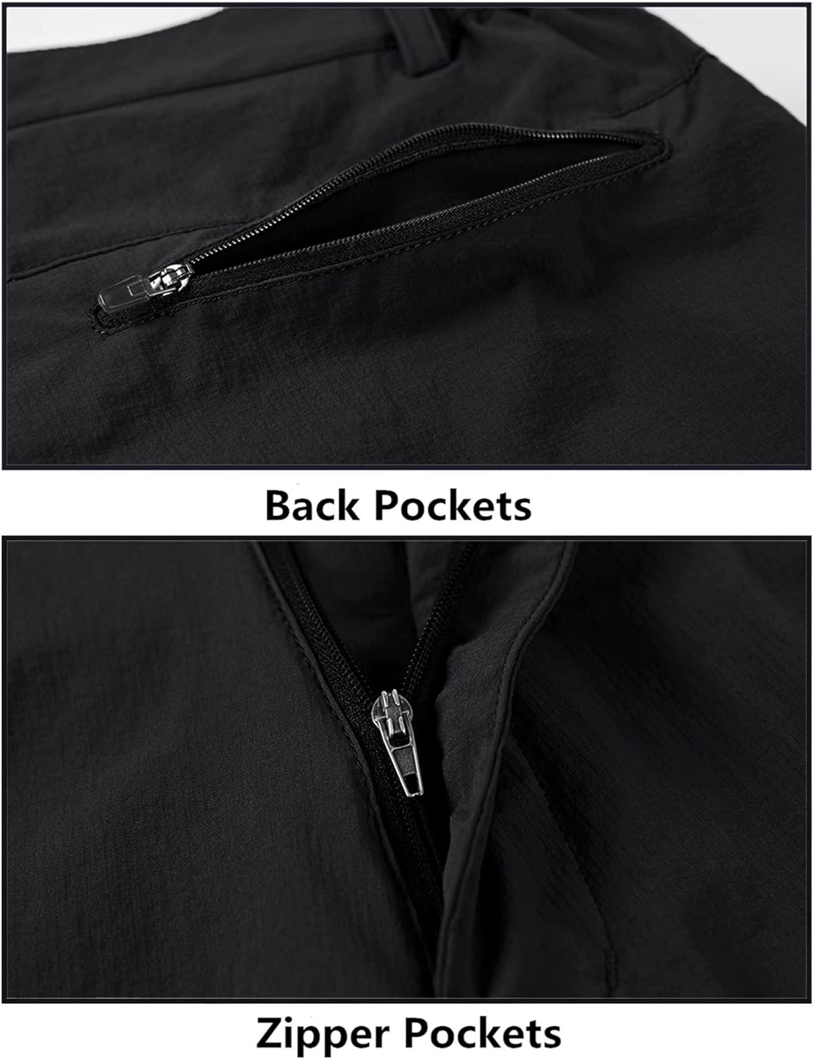 MAGNIVIT Mens Cargo Shorts Hiking Shorts Above Knee Shorts Quick Dry Work Shorts with MultiPocketsBlack