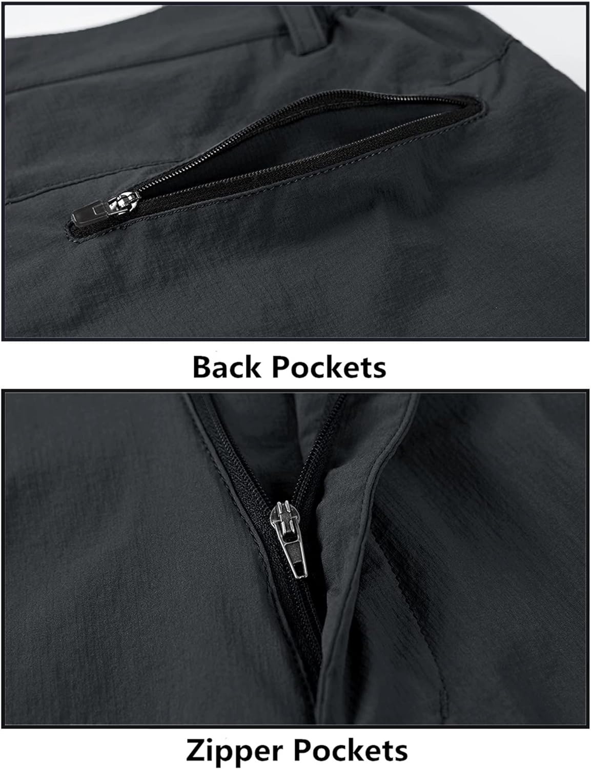 MAGNIVIT Mens Cargo Shorts Hiking Shorts Above Knee Shorts Quick Dry Work Shorts with MultiPocketsDark Grey