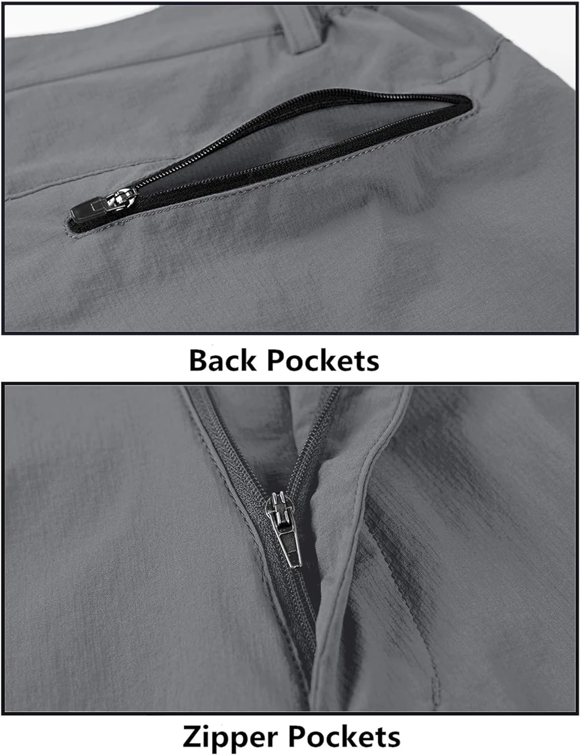 MAGNIVIT Mens Cargo Shorts Hiking Shorts Above Knee Shorts Quick Dry Work Shorts with MultiPocketsGrey