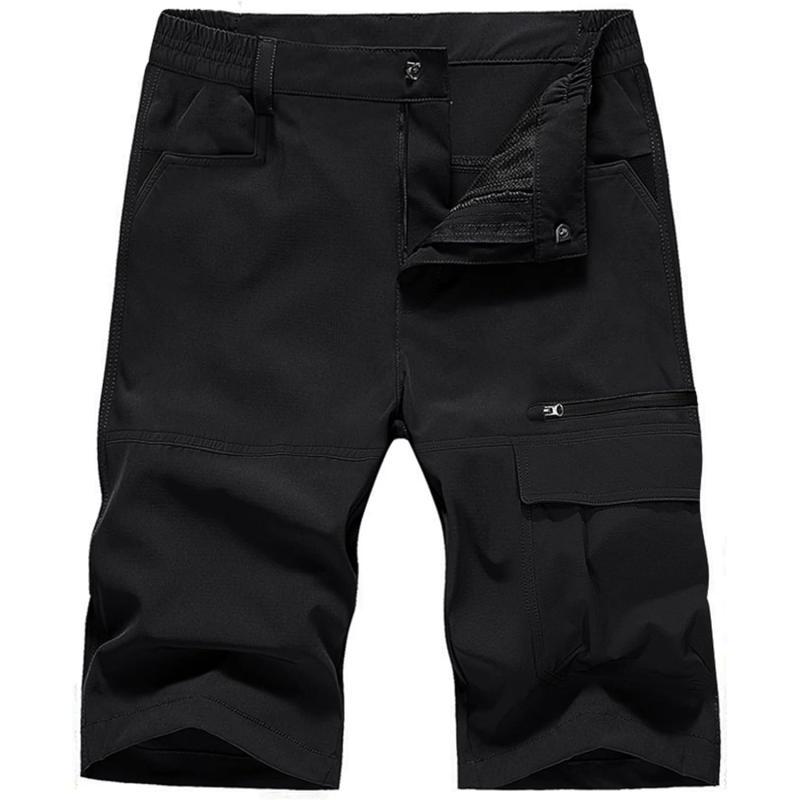 MAGNIVIT Mens Cargo Shorts Hiking Shorts Above Knee Shorts Quick Dry Work Shorts with MultiPocketsBlack