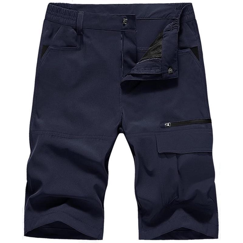 MAGNIVIT Mens Cargo Shorts Hiking Shorts Above Knee Shorts Quick Dry Work Shorts with MultiPocketsNavy Blue