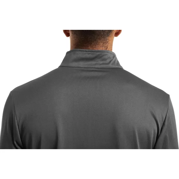 MAGNIVIT Mens 12 Zip Tactical Shirts Long Sleeve Performance Running Golf Polo ShirtsGrey