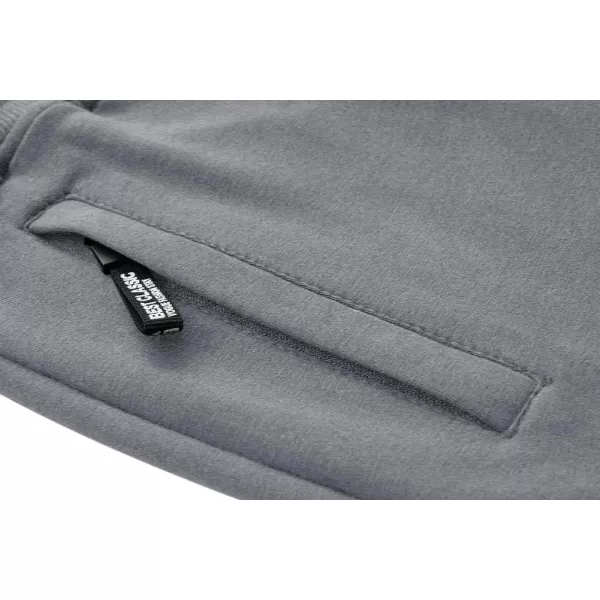 MAGNIVIT Mens 34 Jogger Capri Pants Workout Gym Below Knee Shorts Zipper PocketsDark Grey