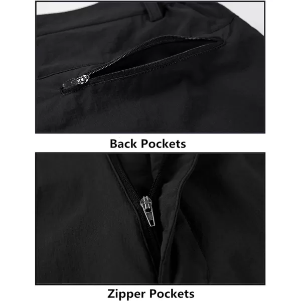 MAGNIVIT Mens Cargo Shorts Hiking Shorts Above Knee Shorts Quick Dry Work Shorts with MultiPocketsBlack
