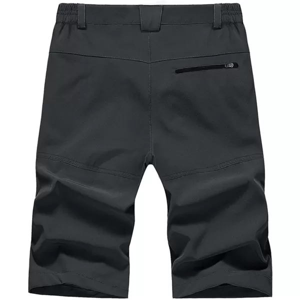 MAGNIVIT Mens Cargo Shorts Hiking Shorts Above Knee Shorts Quick Dry Work Shorts with MultiPocketsDark Grey