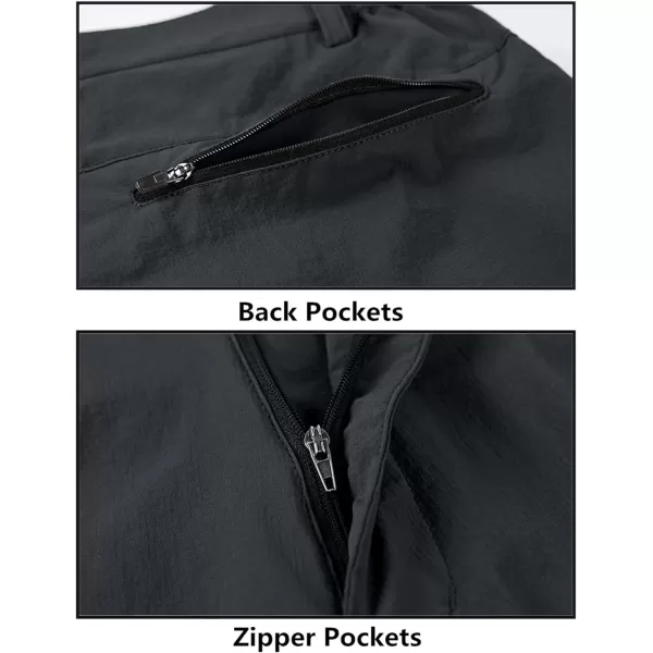 MAGNIVIT Mens Cargo Shorts Hiking Shorts Above Knee Shorts Quick Dry Work Shorts with MultiPocketsDark Grey