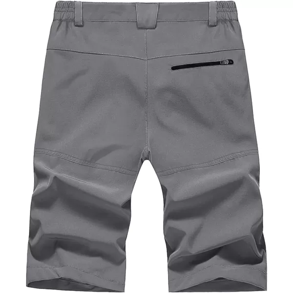 MAGNIVIT Mens Cargo Shorts Hiking Shorts Above Knee Shorts Quick Dry Work Shorts with MultiPocketsGrey