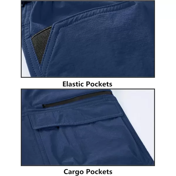 MAGNIVIT Mens Cargo Shorts Hiking Shorts Above Knee Shorts Quick Dry Work Shorts with MultiPocketsSapphire Blue
