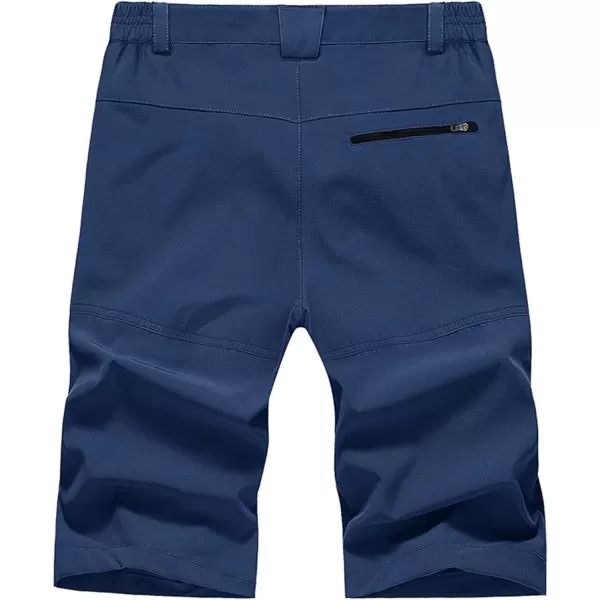 MAGNIVIT Mens Cargo Shorts Hiking Shorts Above Knee Shorts Quick Dry Work Shorts with MultiPocketsSapphire Blue