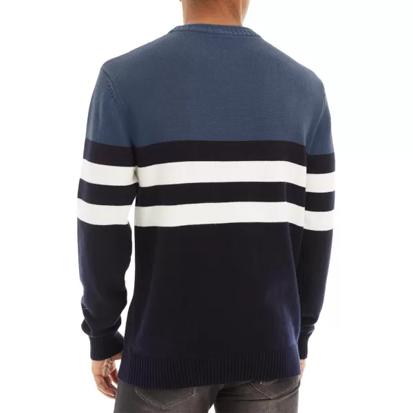 MAGNIVIT Mens Crewneck Sweater Lightweight Soft Knitted Sweatshirt Fall Winter Thermal PulloverDenim Blue