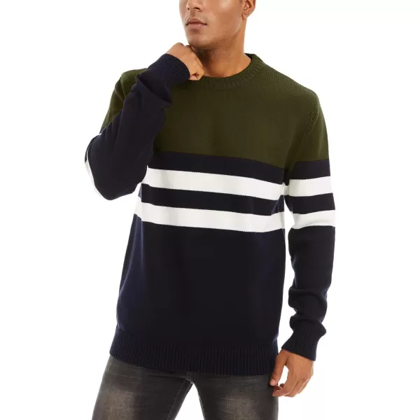 MAGNIVIT Mens Crewneck Sweater Lightweight Soft Knitted Sweatshirt Fall Winter Thermal PulloverGreen