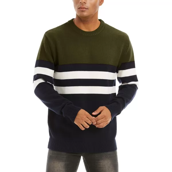 MAGNIVIT Mens Crewneck Sweater Lightweight Soft Knitted Sweatshirt Fall Winter Thermal PulloverGreen