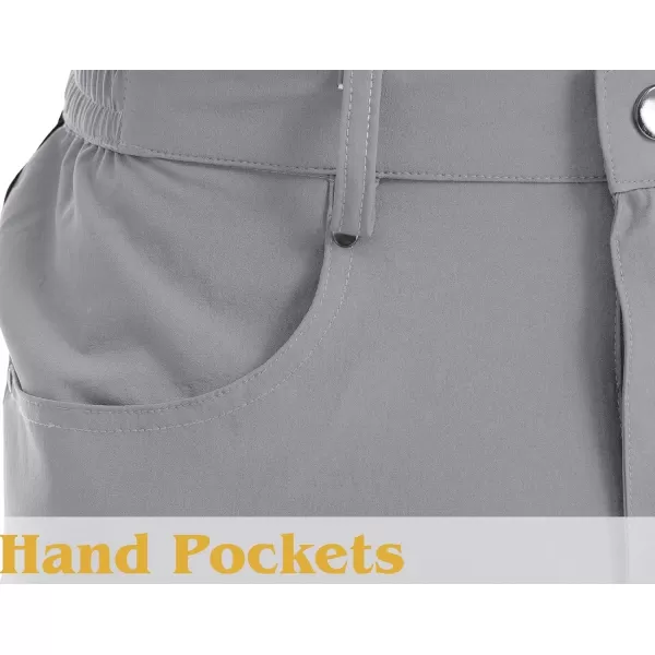 MAGNIVIT Mens Hiking Shorts Quick Dry Cargo Shorts Above Knee Tactical Military Shorts with MultiPocketsLight Grey