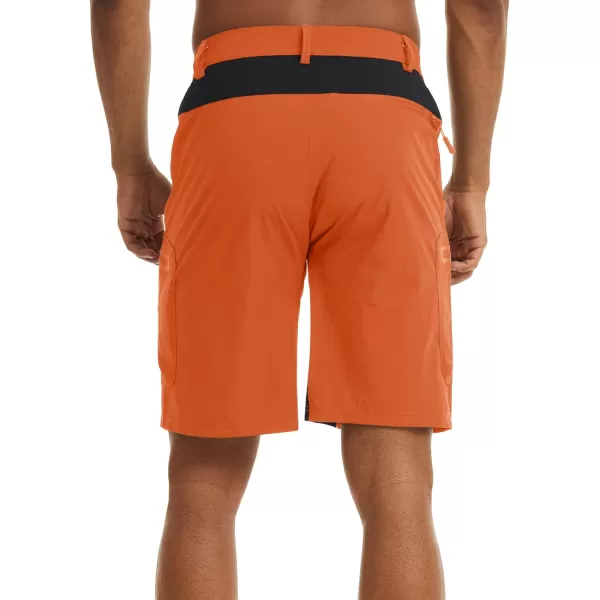 MAGNIVIT Mens Hiking Shorts Quick Dry Cargo Shorts Above Knee Tactical Military Shorts with MultiPocketsOrange