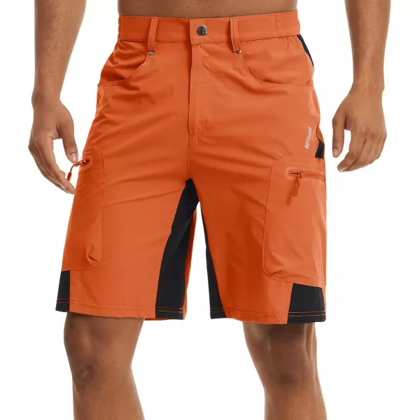 MAGNIVIT Mens Hiking Shorts Quick Dry Cargo Shorts Above Knee Tactical Military Shorts with MultiPocketsOrange