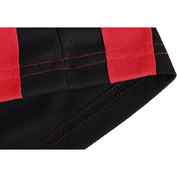 MAGNIVIT Mens Lightweight Athletic Pants Mesh Sweatpants Open Bottom with PocketsBlack Red