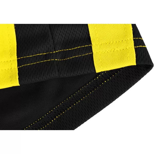 MAGNIVIT Mens Lightweight Athletic Pants Mesh Sweatpants Open Bottom with PocketsBlack Yellow