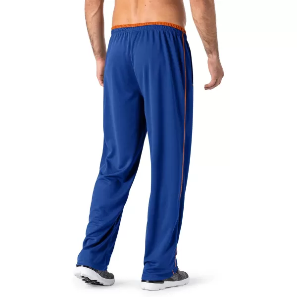 MAGNIVIT Mens Lightweight Sweatpants Loose Fit Open Bottom Mesh Athletic Pants with Zipper PocketsBright Blue Orange