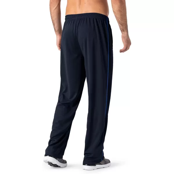 MAGNIVIT Mens Lightweight Sweatpants Loose Fit Open Bottom Mesh Athletic Pants with Zipper PocketsNavy Blue