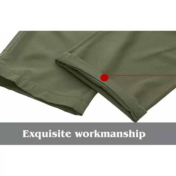 MAGNIVIT Mens Lightweight Sweatpants Open Bottom Quick Dry Running Joggers Athletic Pants with Zipper PocketsArmy Green