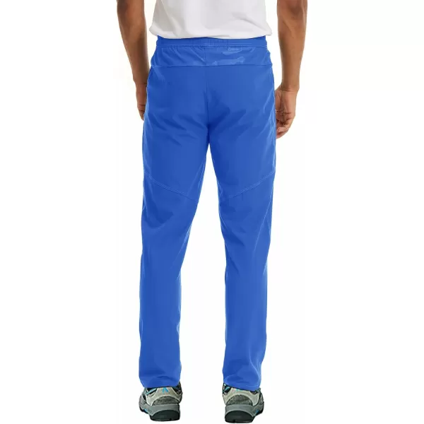 MAGNIVIT Mens Lightweight Sweatpants Open Bottom Quick Dry Running Joggers Athletic Pants with Zipper PocketsBlue