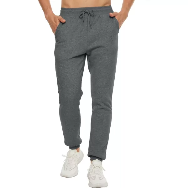 MAGNIVIT Mens Winter Sherpa Lined Jogger Pants Warm Thicken Active Running SweatpantsDark Grey