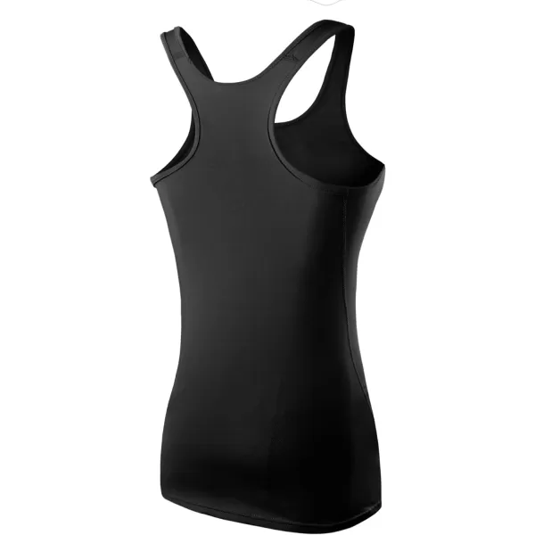 MAGNIVT Womens 3 Pack Dry Fit Compression Tank TopBlack