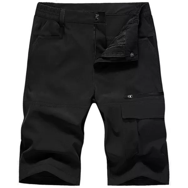 MAGNIVIT Mens Cargo Shorts Hiking Shorts Above Knee Shorts Quick Dry Work Shorts with MultiPocketsBlack