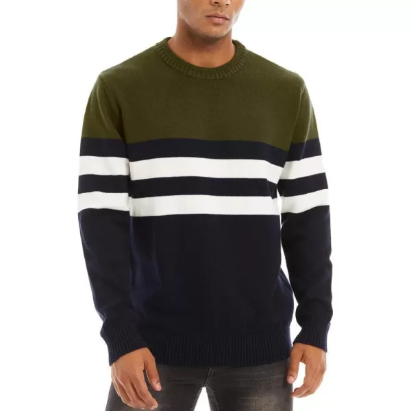 MAGNIVIT Mens Crewneck Sweater Lightweight Soft Knitted Sweatshirt Fall Winter Thermal PulloverGreen