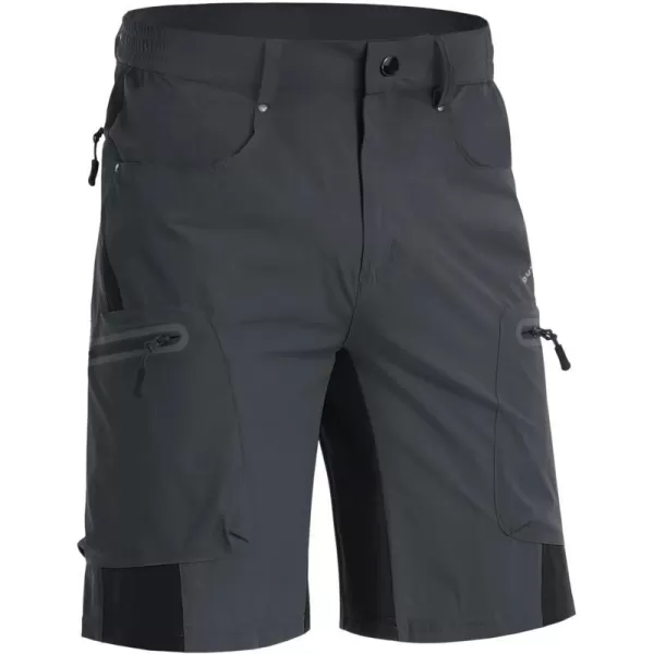 MAGNIVIT Mens Hiking Shorts Quick Dry Cargo Shorts Above Knee Tactical Military Shorts with MultiPocketsDark Grey