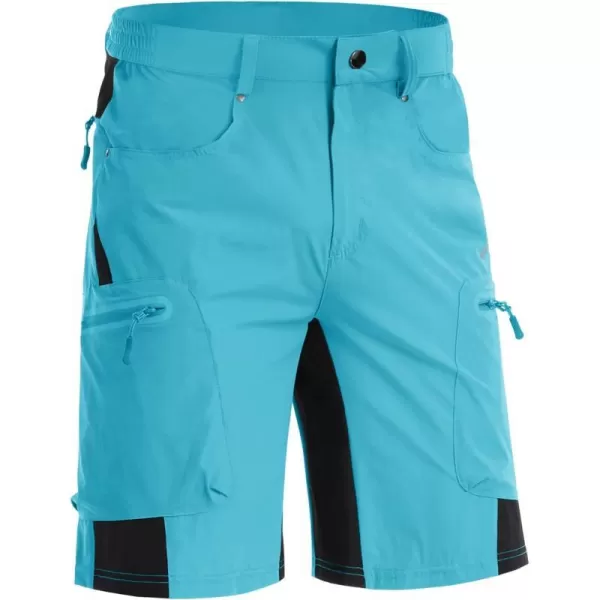 MAGNIVIT Mens Hiking Shorts Quick Dry Cargo Shorts Above Knee Tactical Military Shorts with MultiPocketsIce Blue