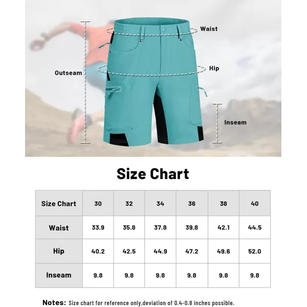 imageMAGNIVIT Mens Hiking Shorts Quick Dry Cargo Shorts Ripstop Tactical Water Repellent Work Shorts with MultiPocketsBlue