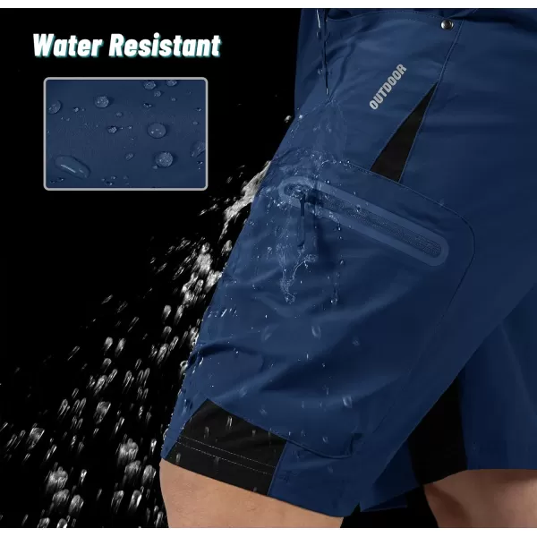 imageMAGNIVIT Mens Hiking Shorts Quick Dry Cargo Shorts Ripstop Tactical Water Repellent Work Shorts with MultiPocketsRoyal Blue