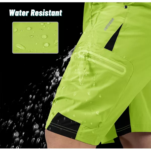 imageMAGNIVIT Mens Hiking Shorts Quick Dry Cargo Shorts Ripstop Tactical Water Repellent Work Shorts with MultiPocketsYellow Green