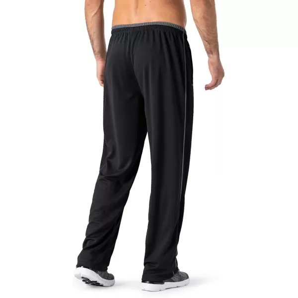 imageMAGNIVIT Mens Track Pants OpenBottom Sweatpant Performance Active Sweatpant LooseFit BlackGrey