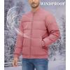 imageMAGNIVIT Mens Jackets Windbreaker Baseball Bomber Flight Jacket Mens Winter CoatsPink Grey