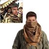 imageMAGNIVIT Cotton Keffiyeh Tactical Desert Scarf Wrap Shemagh Head Neck Arab ScarfWhite